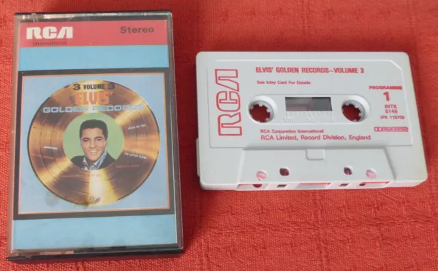 Elvis Presley - Uk Cassette Tape - Golden Records Volume 3