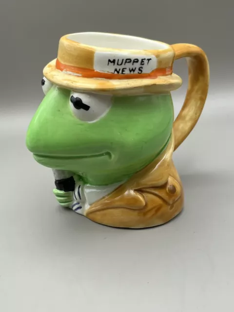 Kermit The Frog Muppet News Reporter Coffee Mug Cup Sigma Jim Henson RARE
