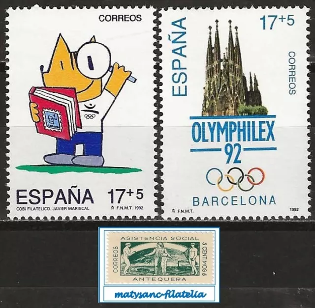 España 1992. Edifil 3318/3219. Serie Completa "Olimpiada Barcelona '92". Mnh***