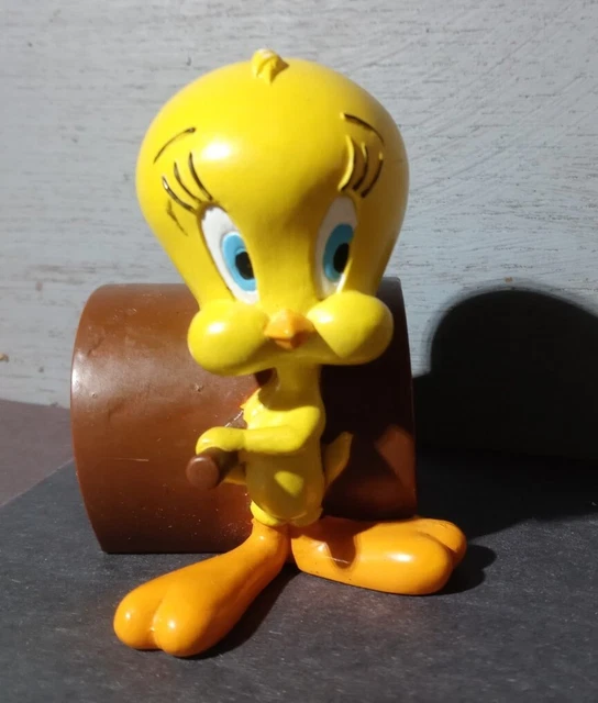 VINTAGE TWEETY BIRD Figure Toy Rock Star Mohawk Green Vest 90s Warner