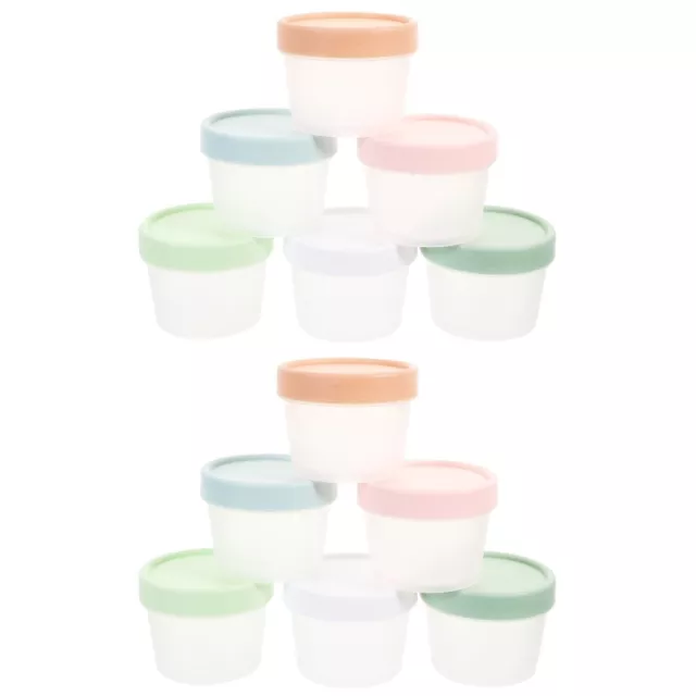 12 Pcs Eisbehälter Küchenwaren Snackbehälter Joghurtbehälter Mit Deckel Obst