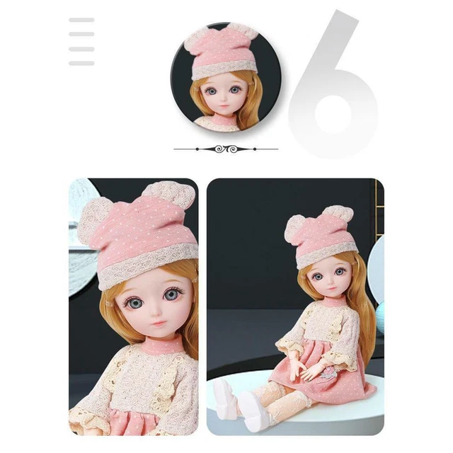 31 Cm 23 Bambola per Ragazza BJD Snodata Flessibile Occhi 3D Bel Regalo Carino 8
