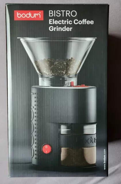 Bodum Bistro Elektrische Kaffeemühle Kegelmahlwerk Schwarz 10903-3