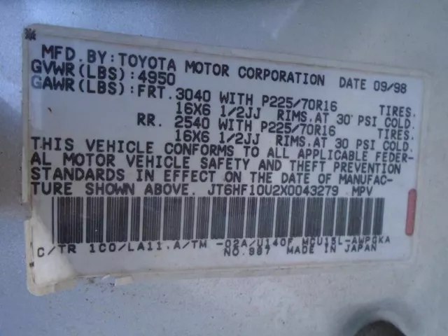 Coil/Ignitor Coil 6 Cylinder 1MZFE Engine Fits 02-06 CAMRY 1360947
