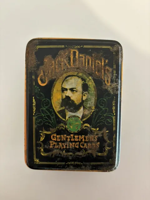 Jack Daniels No 7 Gentleman's Playing Cards Tin W/ Green Label Deck No Hat Rare
