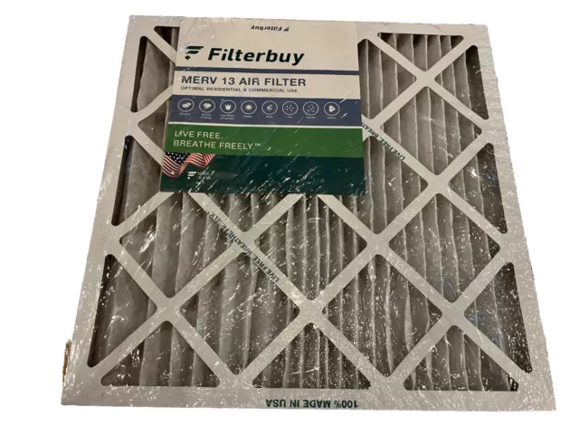 3-pack Filterbuy 20x20x2 Pleated Air Filters HVAC AC Furnace (MERV 13) Brand New