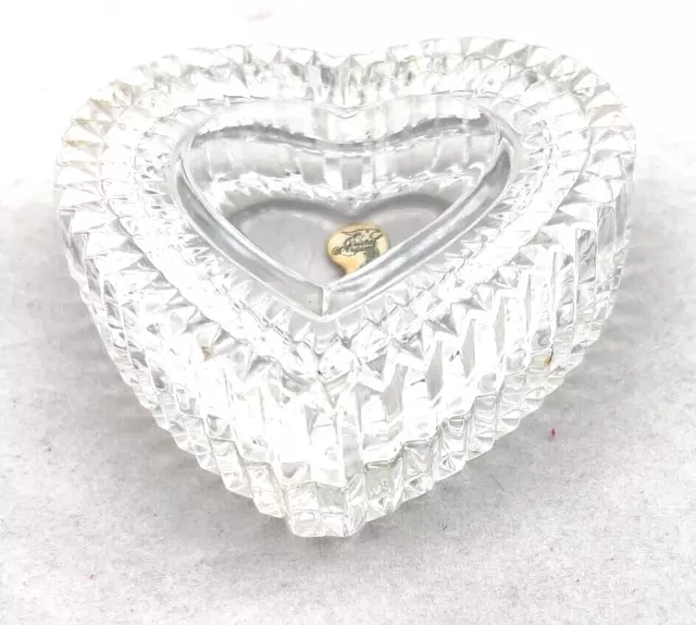 Crystal By Cristal d'Arques Heart Shaped Lead Crystal Jewelry Trinket Box France