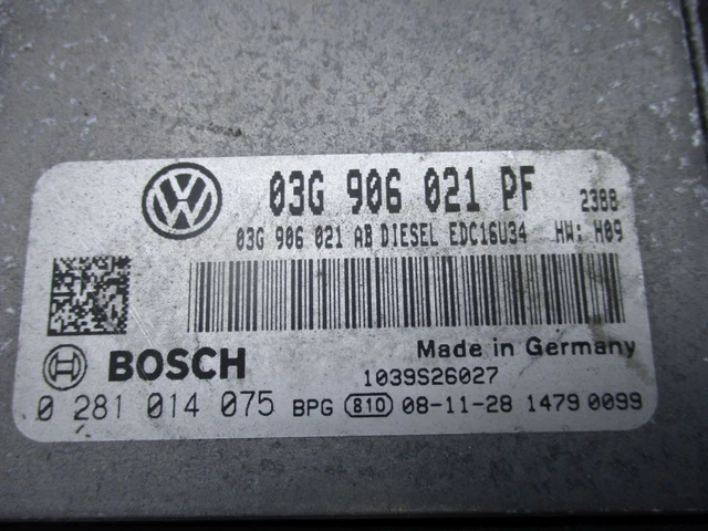 VW CADDY III 3 03-10 2K Steuergerät Motor 03G906021PF Schließsatz EUR ...
