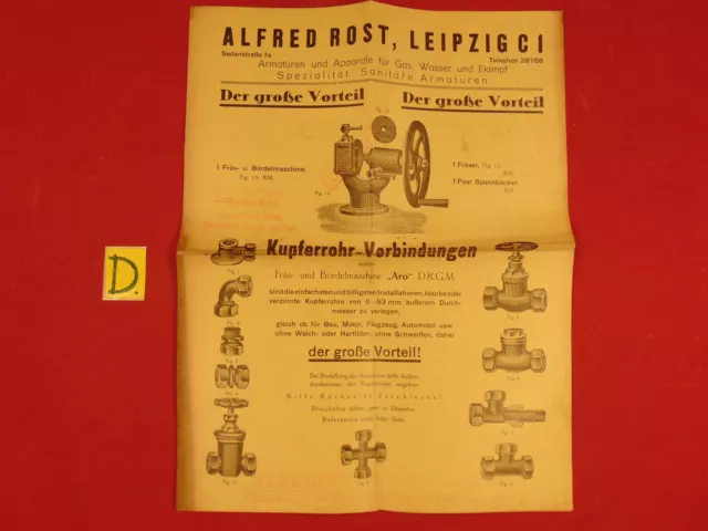 Der Große Vorteil  Kupferrohr-Verbindungen Alfred Rost 1928