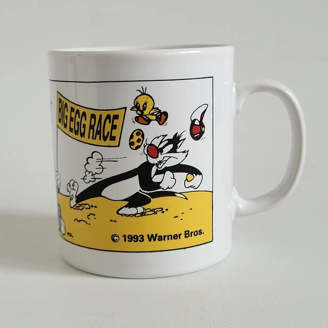 VINTAGE 1990S SET of Looney Tunes 3D Mugs 5 X Collectable Cups