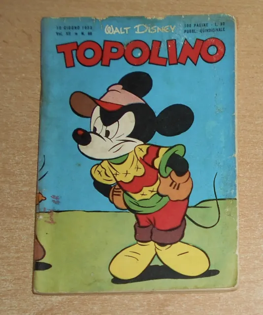 Ed.mondadori  Serie  Topolino   N°  68  1953   Originale  !!!!!