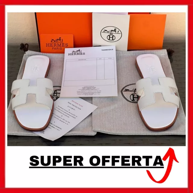 Ciabatte hermes bianche deals