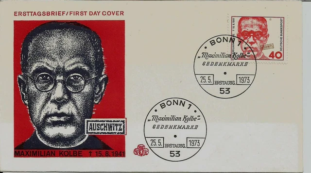 BRD FDC MiNr 771 (7) "Hl. Maximilian Kolbe" Ordensbruder-Franziskaner-Kirche