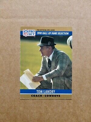 NFL Pro Set 1990-Tom Landry Dallas Cowboys - 28-Hall of Fame Selezione