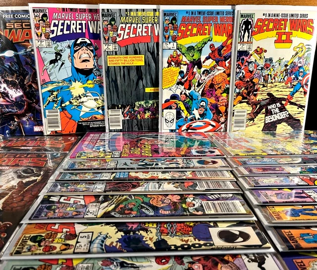 Marvel Super-Heroes SECRET WARS I 1 4 7 1st II Complete 1-9  2 3 5 6 8 10 11 12