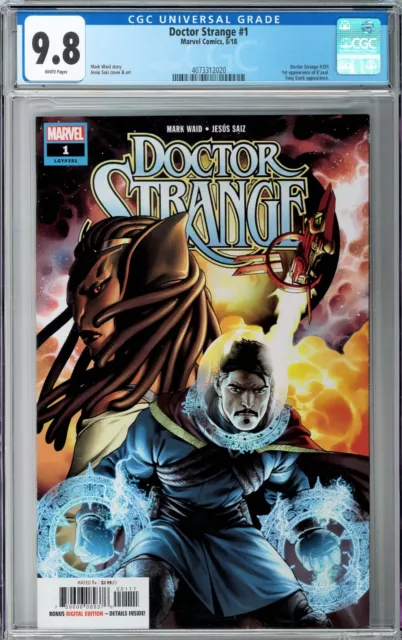 Doctor Strange #1 CGC 9.8 (Aug 2018, Marvel) Mark Waid Story, 1st X'axal app.