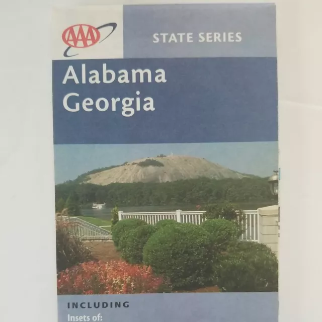 Alabama Georgia AAA Street Travel Road Map 511504 State Series 2003-2005