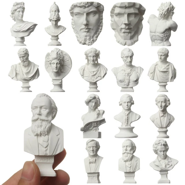DECOR GYPSUM BUST Portraits Famous Sculpture Greek Mythology Plaster ...