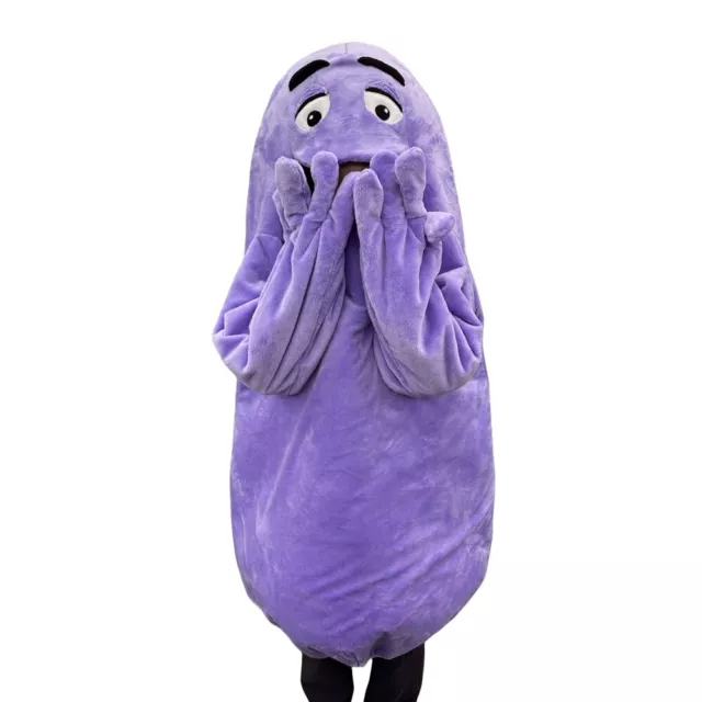 Purple Grimace Brithday Monster Mascot Costume Cartoon Cosplay Props Halloween 2