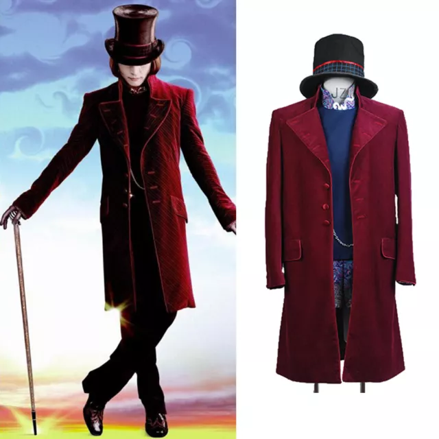COSTUME COSPLAY WILLY Wonka Charlie and the Chocolate Factory Johnny Depp  EUR 118,40 - PicClick IT