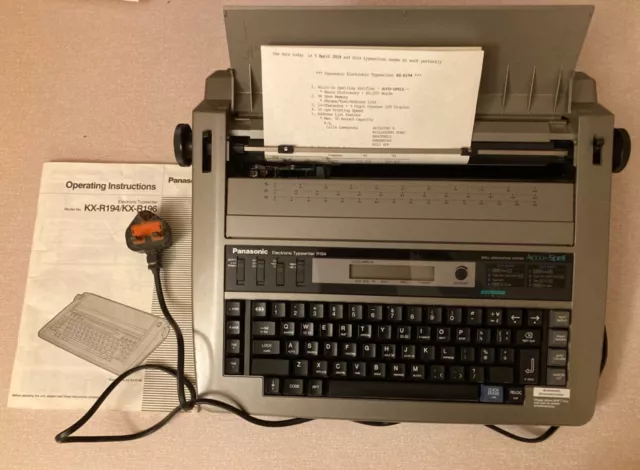 Panasonic KX-R194 | Electronic Typewriter R194 (Daisy Wheel) - VGC!