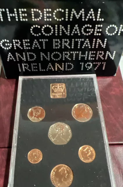 1971 Great Britain & Northern Ireland 6 Coin Proof Set. FIRST DECIMAL COINS B47