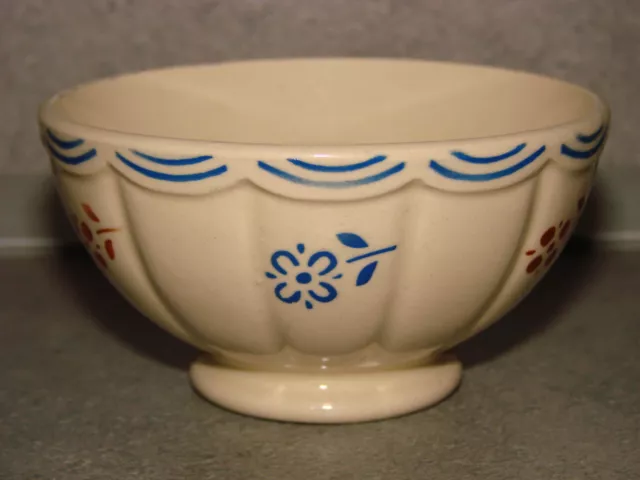 Ancien petit bol à côtes faience de Sarreguemines  - Ceramique
