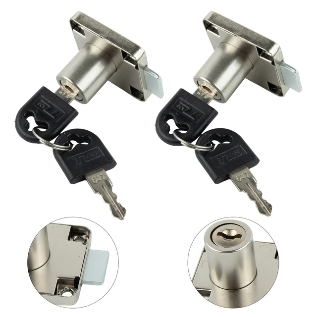 Set di blocco cassetto a chiave per mobili 2 pz serrature a camme bullone con ch