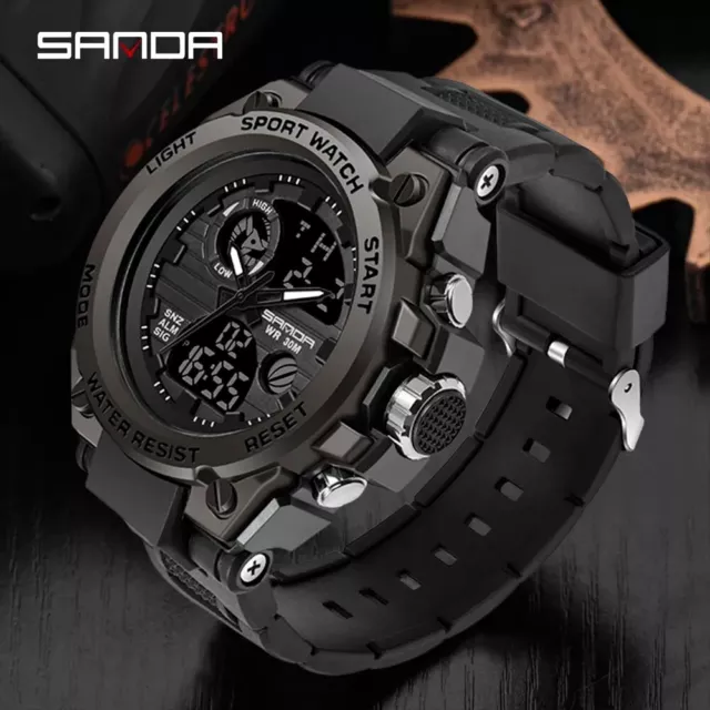 Military Men Sports Watch Waterproof Tactical Rugged Digital Wrist Watches UK