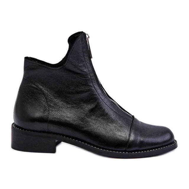 Bottes Zippées en Cuir Nicole 2785/037 Noir le noir