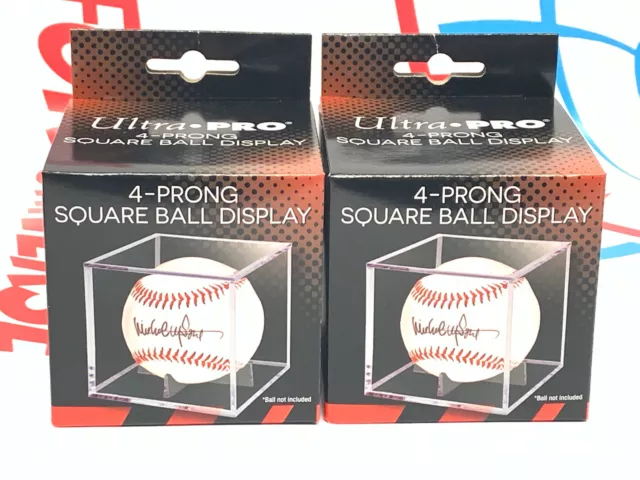 (2) ULTRA PRO BASEBALL CUBE,  baseball display case clear NEW protection holder