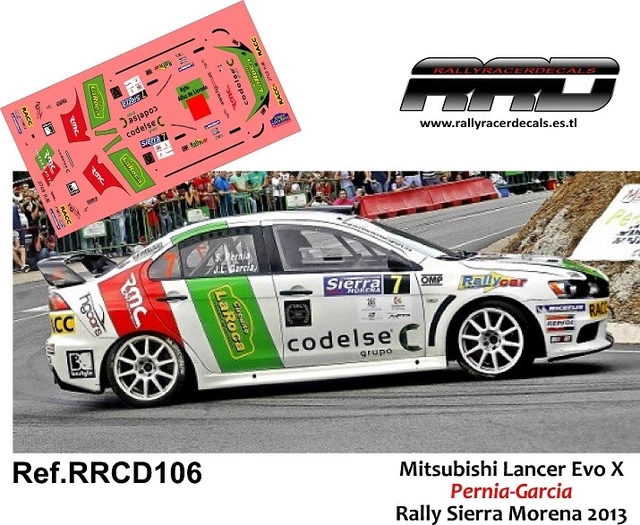 Décalcomanie Mitsubishi Lancer Evo X - Pons Tierra Del Bierzo 2013 Vainqueur