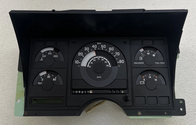88-91 CHEVY GMC Truck 1500 Instrument Cluster Assembly Speedometer 109K ...