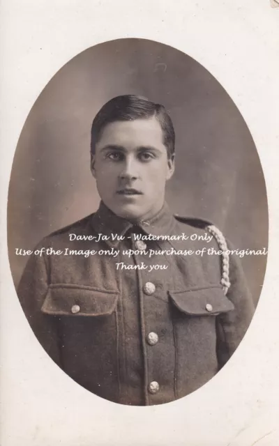 RPPC: WW1 - Studio Portrait: A Young British Soldier