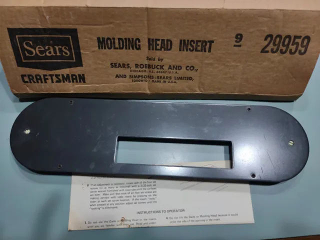 Craftsman Dado/Molding Head Insert for Table Saws 29959  (3 3/4" X 14 3/8")