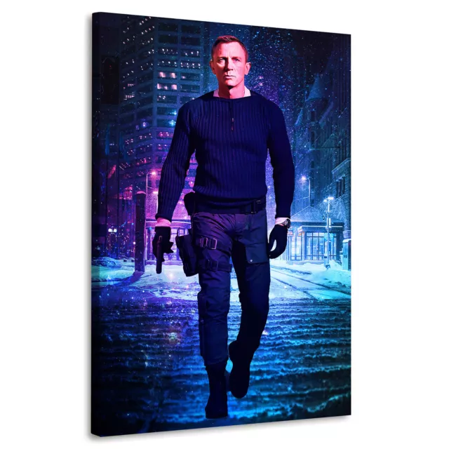 Wandbild Leinwand Bond 007 Daniel Craig Gun Style Kunst