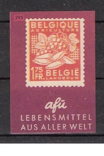 Vignette afu Lebensmittel aus aller Welt Belgien Briefmarken-Motiv Agriculture