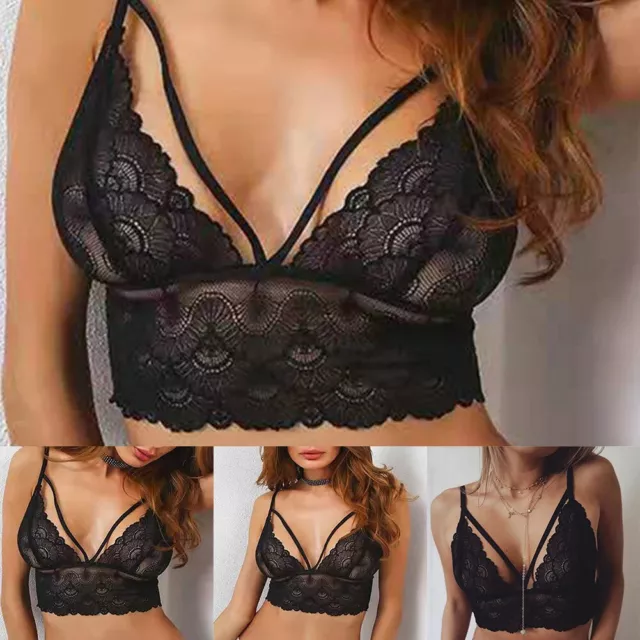 Soutien-gorge bustier sexy pour femmes dentelle bralette haut de culture haut de