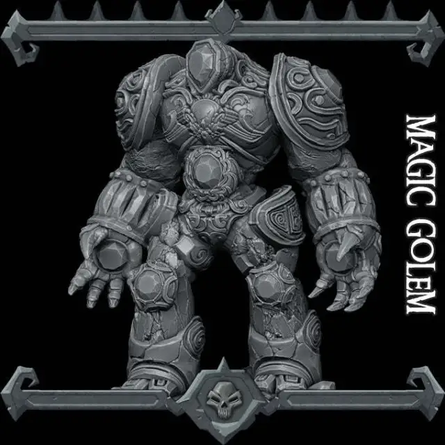 MAGIC GOLEM - Miniature | All Sizes | Dungeons and Dragons | Pathfinder | War Ga