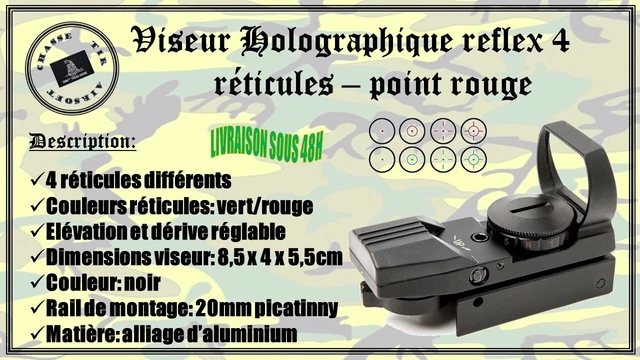 Viseur Holographique Modèle 553 - Point Rouge/vert - Optique Reflex - Neuf