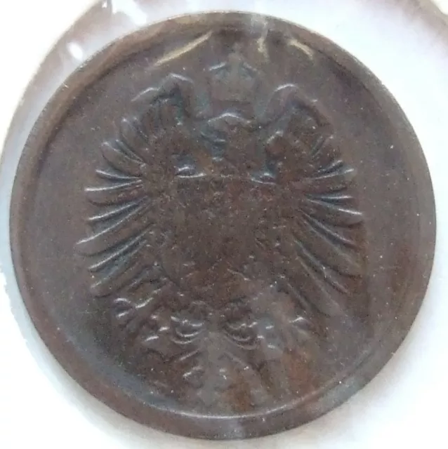 Moneta Reich Tedesco Impero Tedesco 1 Pfennig 1887 E IN fine 2