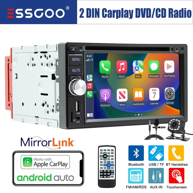 Rimoody Wireless Carplay e Android Auto, 7 Pollici IPS Touchscreen Autoradio Portatile con