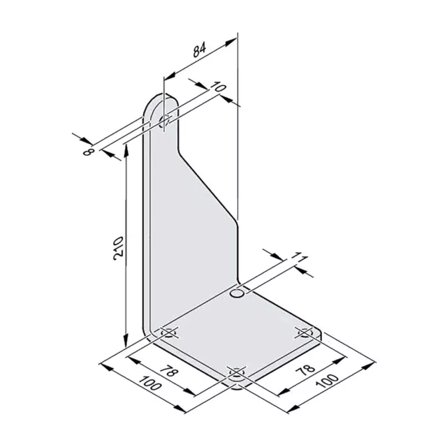 ★ Herraje de poste de puerta VERANO 84/210 twist 200 E/EL