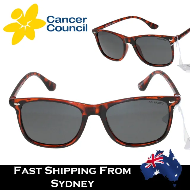 Cancer Council Men Women Polarised Sunglasses ENVIRO FINE dark tort frame