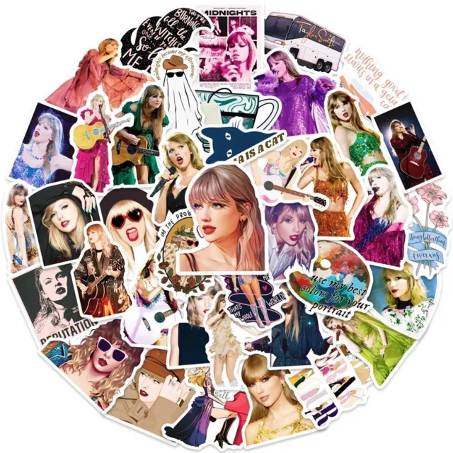Taylor Swift Inspired Floral Swiftie Kiss Cut Sticker, swiftie stickers