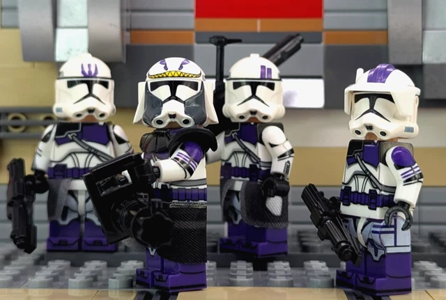 LEGO STAR WARS Clone Custom Minifig (4x) 187th Legion Elite Forward ...