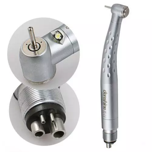 Denshine Dental LED High Speed Handpiece 4 Hole Standard Push button Turbine CE