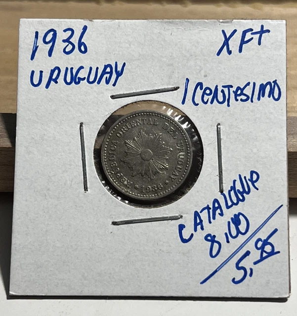 1936 Uruguay 1 Centesimo XF (INV F)