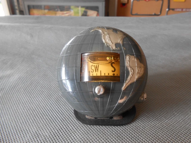 Vintage 1930s -1940s Automobile Franklin Globe Compass