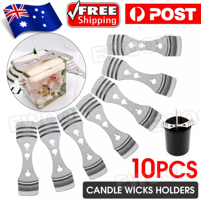 10pc Metal Candle Wicks Holders Wick Holder Center Centering Device Making Party